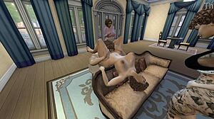 tense family fucks wildly in living room