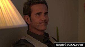 smoking hot teen begs stepgrandpa's cock for school ride fuck