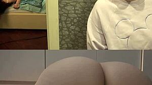 shh... cuckold watches curvy girl suck old man's throbbing dick