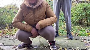 Won't You Watch This Curvy Milf Squat and Piss in Leggings?