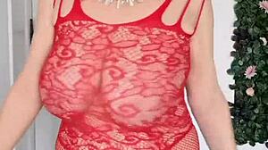 Busty Granny Mariaold Spreads Legs, Close-Up Hairy Pussy In Lingerie Stockings