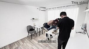 Juan Bustos spies Christy Evans sucking Danny Mast's cock backstage rough!