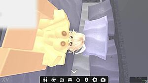 you love rough fucking this adorable blonde's big tits?