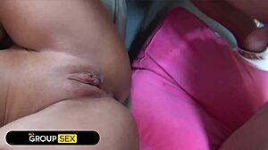 alexis monroe's birthday threeway creampie with ava devine ass licking