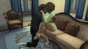 tense family fucks wildly in living room