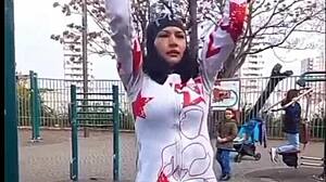 Tildzo teases public like trained serbian slutwife