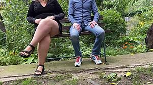 stepmom sneaks in flashing her fat bbw ass and huge natural tits as dirty gift for stepson around house