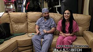 Blaire Celeste Sucks Cock Missionary Fucks Nurse POV Cum Blasts Pussy