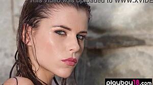 aleksa slusarchi petite ukrainian babe strips her small tits nude