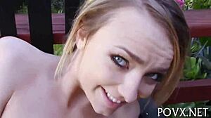 barely legal teen couple fucks tight pussy rough and hard