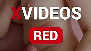 Stepsister delivers intense handjob climaxing in huge cumshot on her tits POV