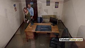 blackmailed librarian jessica aaren submits to principal ryan mclane for stepson?