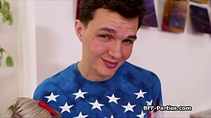 Girlfriends In Bikinis Share Monster Cock And Tits In Wild Group Oral 4some