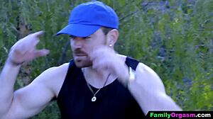 stepdads compete pounding teen stepdaughters' big tits asses in wild family orgy cowgirl rides