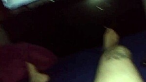 my girlfriend kneels puffing smoke while slurping my throbbing cock like a pro