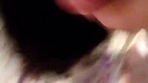 she gags hard on my thick black cock nonstop