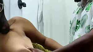 i grab the curvy brazilian babe's big tits and fuck her rough against the bathroom wall