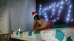 arab beard guy fucks sexy stepmom cowgirl while husband away christmas