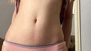 cute skinny 18yo maiskii fingers shaved pussy to wet orgasm