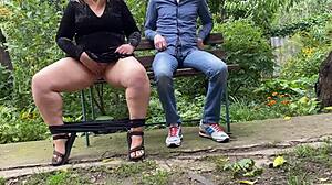 stepmom sneaks in flashing her fat bbw ass and huge natural tits as dirty gift for stepson around house