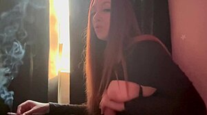 Artemisia Love Milf Smokes Cigarette Dildo Fucks Big Tits