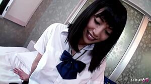 japanese teen big natural tits hairy pussy uncensored pov creampie