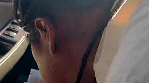 his massive black cock throbs as it unloads deep in her mouth