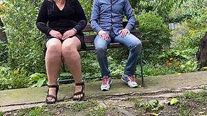 stepmom sneaks in flashing her fat bbw ass and huge natural tits as dirty gift for stepson around house