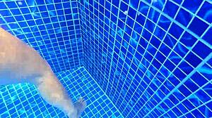 caught this huge ass stranger by pool and fucked her wet pussy hard