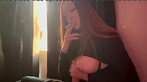 Artemisia Love Milf Smokes Cigarette Dildo Fucks Big Tits