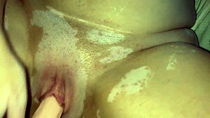 i'm slamming this huge toy in my shaved pussy nonstop