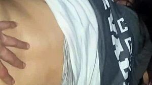 cheating wife's heart races bent over doggystyle party thrill