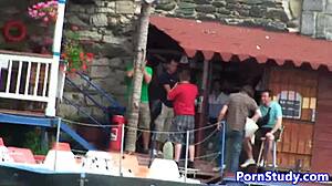 Eurobabe's Wild Public Ride: Naked Fetish on Waterbike Thrills?