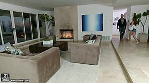 kimmy granger's tiny feet stroke cock to explosive cum toes