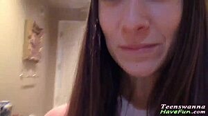 amateur teen spits hot cum everywhere in wild party