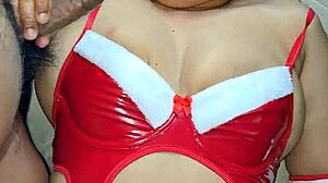 hot christmas stepmom ema chacon mamanoela lingerie rides creampie casero