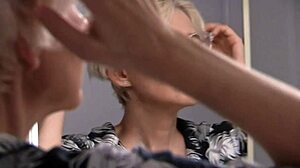 Horny milf neighbor begs for rough bedroom creampie