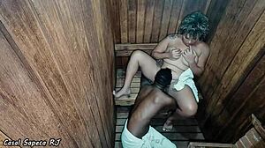 fiery brazilian milf craves orgasmic sauna fuck