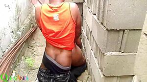 wet ebony ass bent over for rough outdoor friend boyfriend pounding