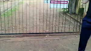 married hottie blows farms gatekeeper then fucks him raw at home