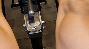 Gym blonde's swollen pussy begs for my hard workout fuck