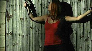 REDHEAD SLUT ROPED BARN BANGED TAMED HARD!