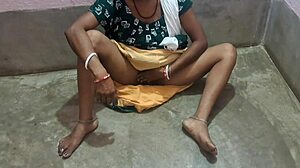 Tight pussy stretched in hot anal pounding with dirty hindi moans