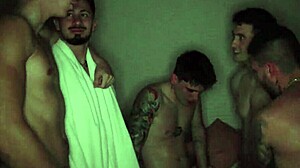 Curvy tourist's wild gangbang ends in dripping double creampies