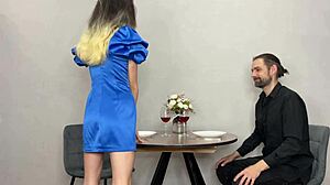 our hot date turned into rough couch pounding her tight hole