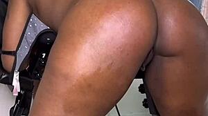 pretty ebony bound ass licked deep bdsm cunilingus