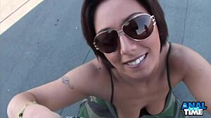 Tiziana Swallows Giorgio's Cum After Hard Anal Pounding