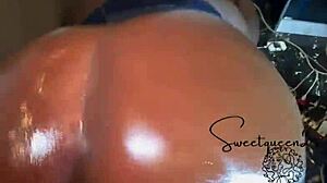 big booty mature ssbbw bends over as skinny friend pounds her gaping wet pussy doggystyle with monster cock