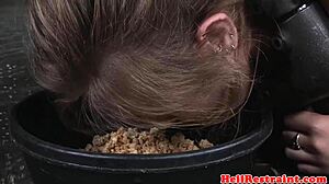 who's fingering this bound sub's pierced asshole?