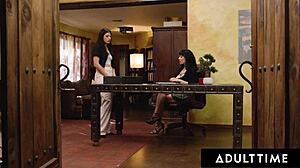 WOW! RITCHIE SCISSORS HORNY LESBIAN BOSS After Nude Blunder!